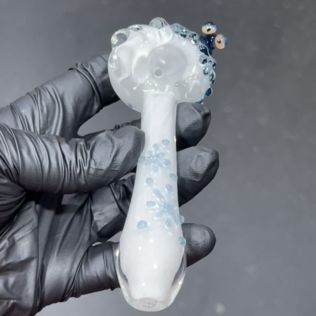 Snowflake Frog Spoon Glass Pipe Beezy Glass