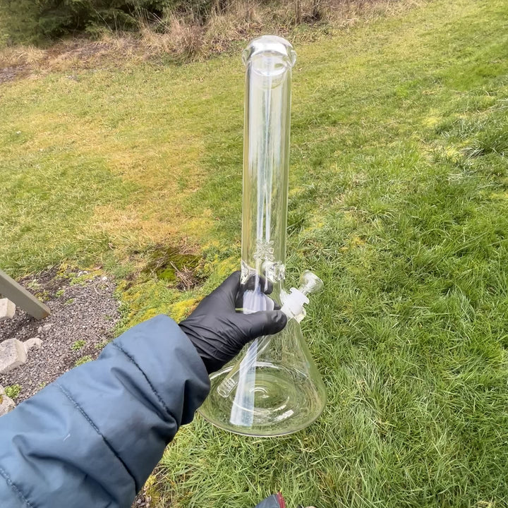 15" PNW Beaker Bong Glass Pipe Mary Jane's Glass