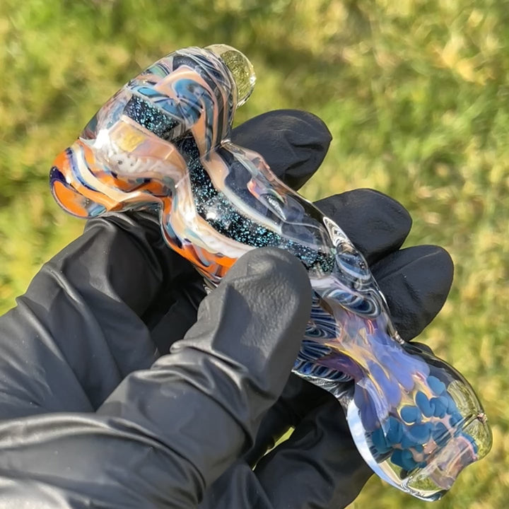 Inside Out Twisted Chillum Glass Pipe Molten Imagination