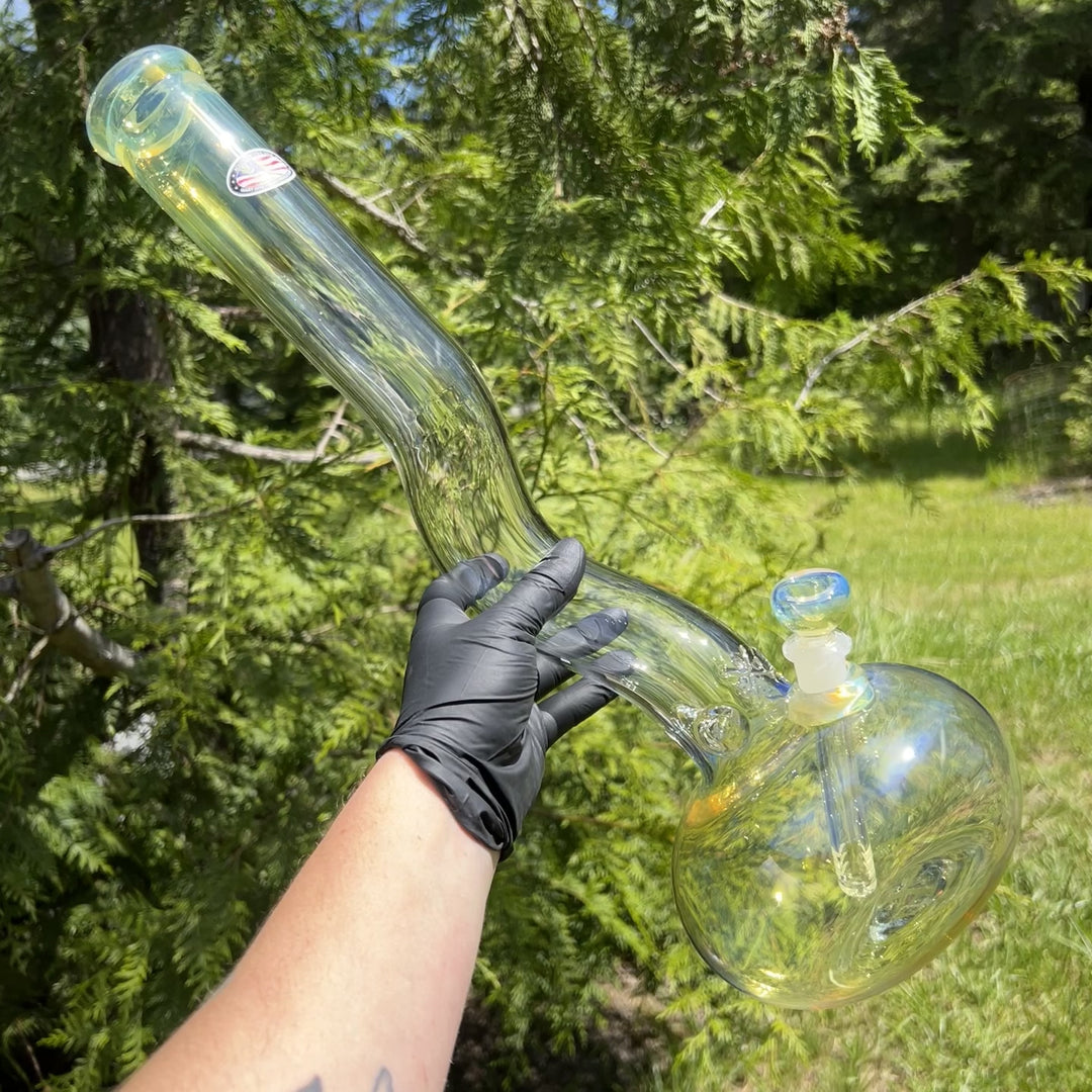 18" Fumed Zig Zag Bubble Bong