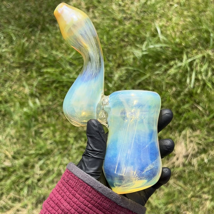 Fumed Bubbler Glass Pipe Mary Jane's Glass