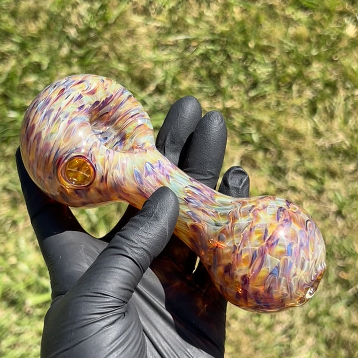 Multi-colored Jumbo Spoon Glass Pipe Jedi Glassworks