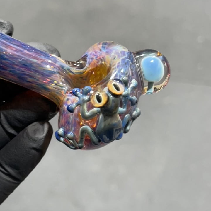 Fancy Mushroom Frog Spoon Glass Pipe Beezy Glass