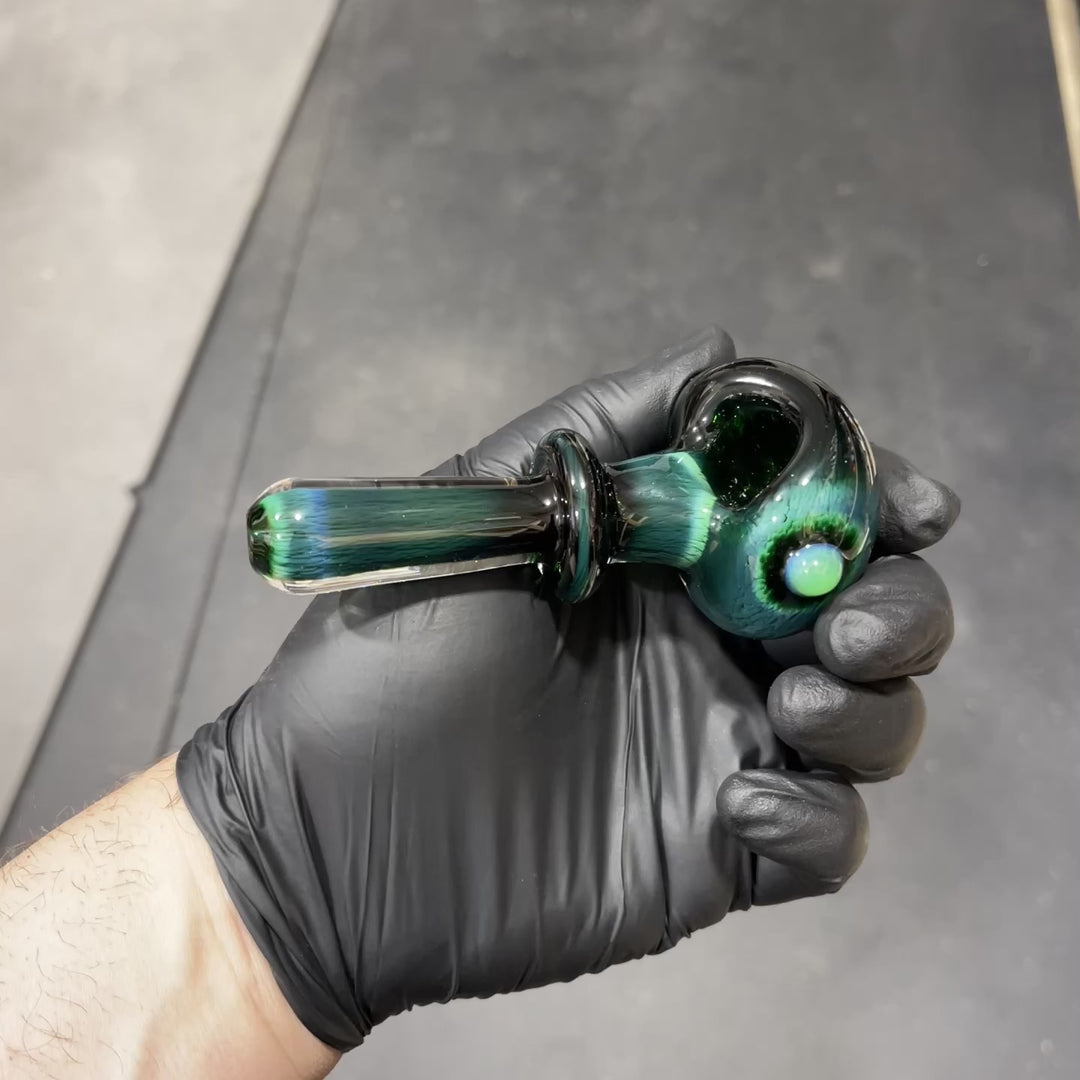 Thick Exp Green Pipe + Ryot HeadCase Combo Glass Pipe Chuck Glass