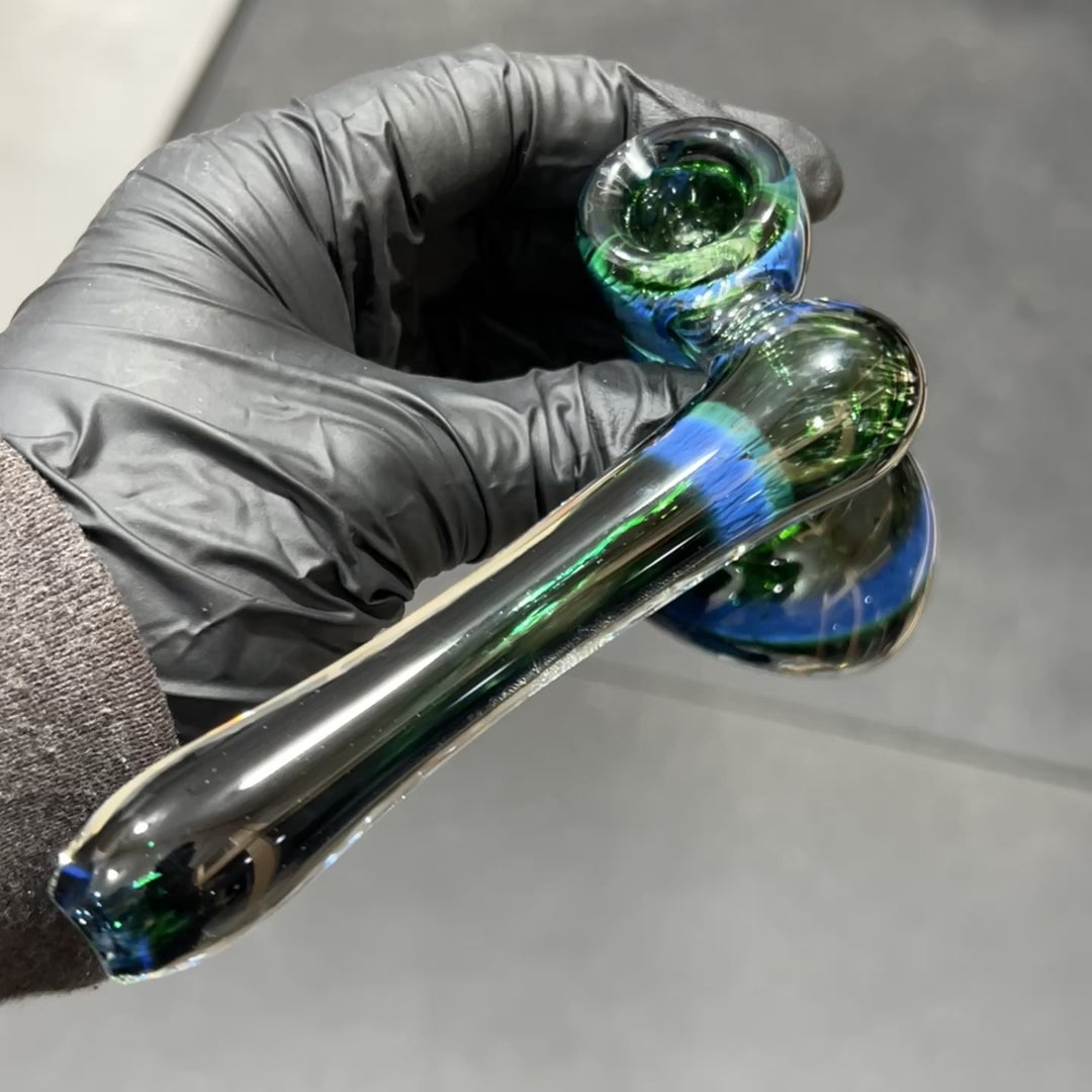 Thick Exp Green Sidecar Bubbler Glass Pipe Chuck Glass