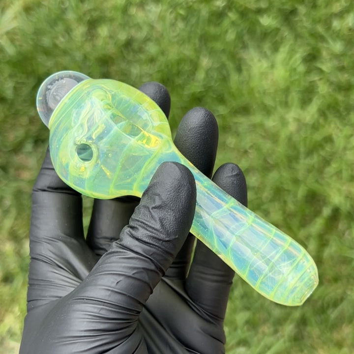 Sylme Green Coil Glass Pipe