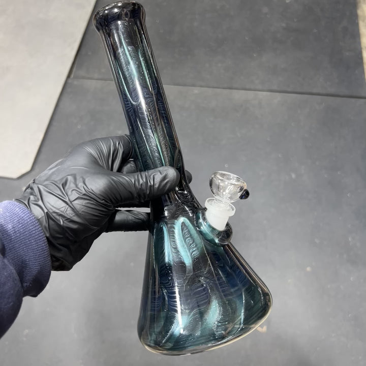 11" Sea Ice Beaker Bong Glass Pipe Mary Jane's Glass