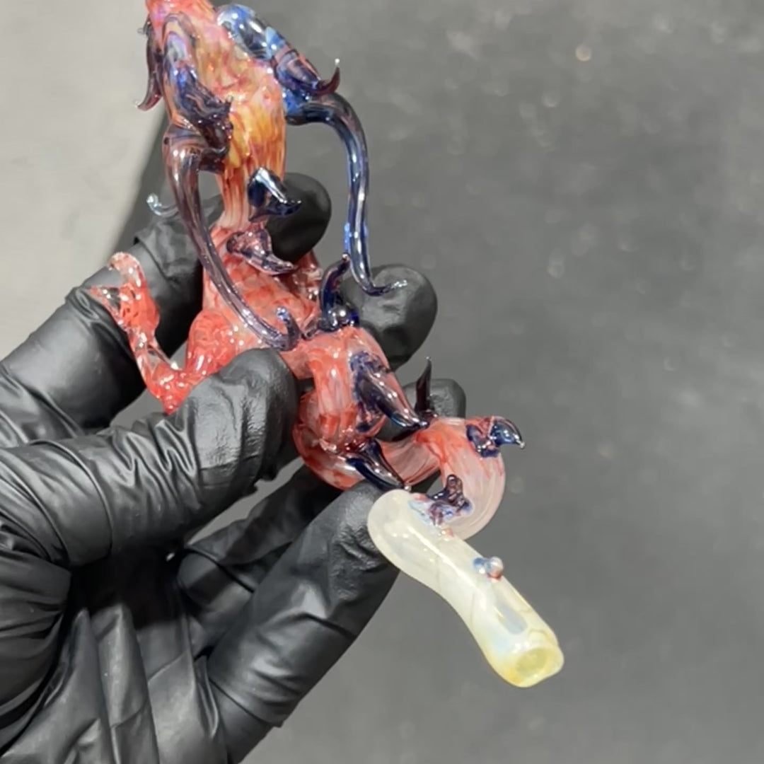 Mini Taoist Dragon Pipe Glass Pipe Fereyel Fiore Glass