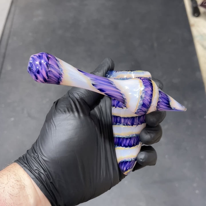 Cheshire Purple Sidecar Bubbler Glass Pipe Jedi Glassworks