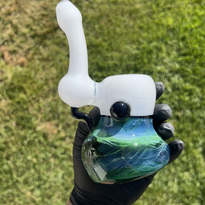 Custom Wedding Exp Green Marble Bubbler