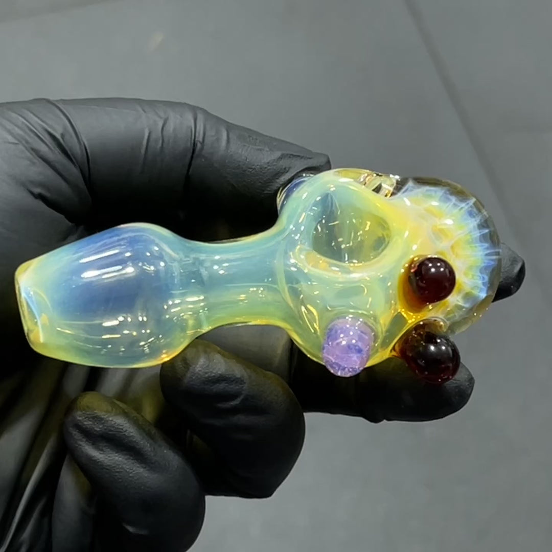 Fumed Honeycomb Spoon Glass Pipe Catfish Glass