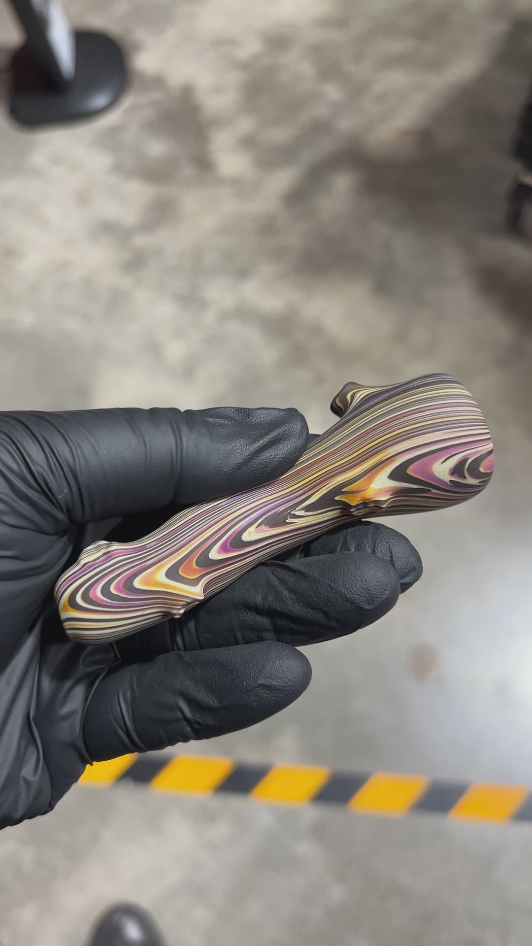 Wood Grain Chillum Glass Pipe Wazoo Glass