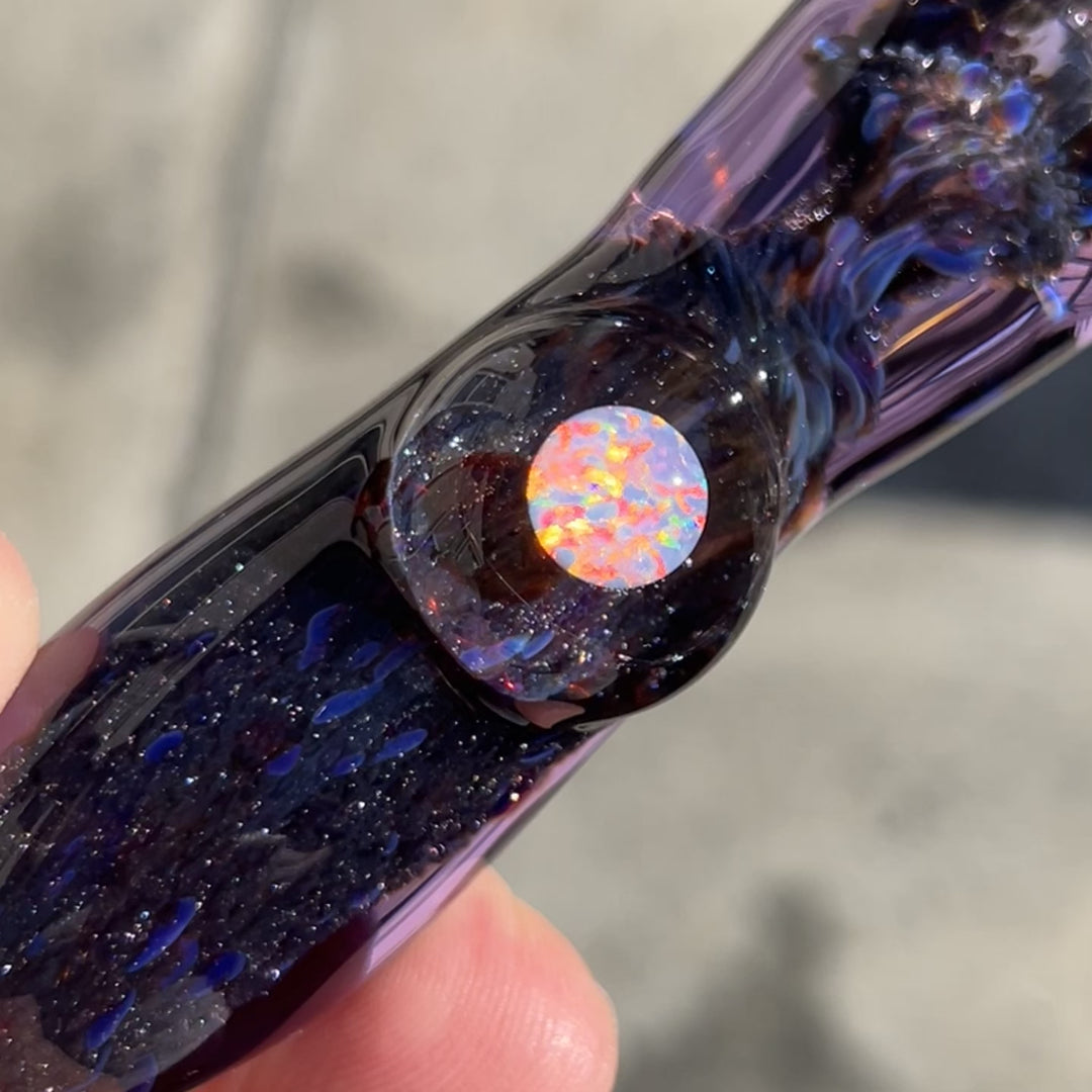 Black Plasma Opal Chillum custom Glass Pipe Tako Glass