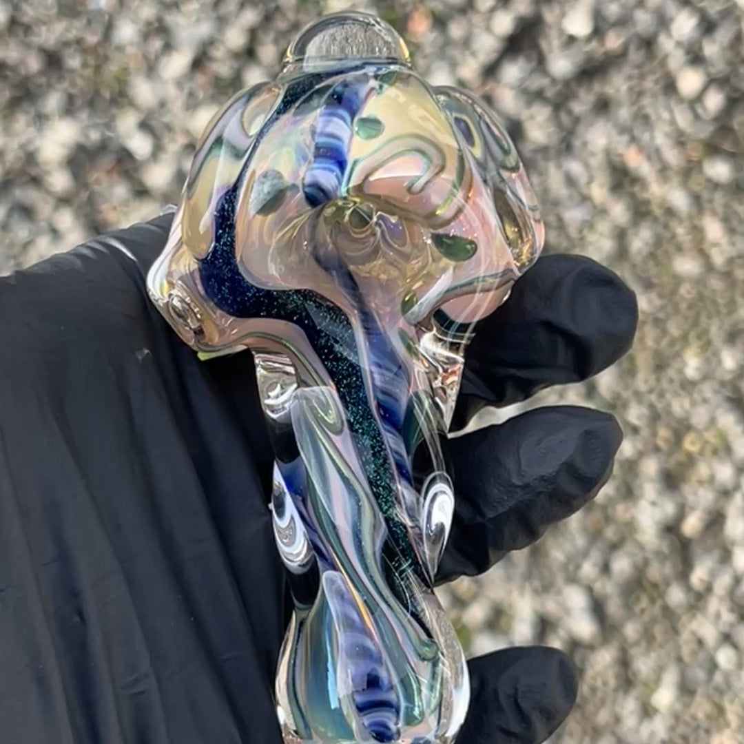 Molten Twisted Chaos Spoon Glass Pipe Molten Imagination