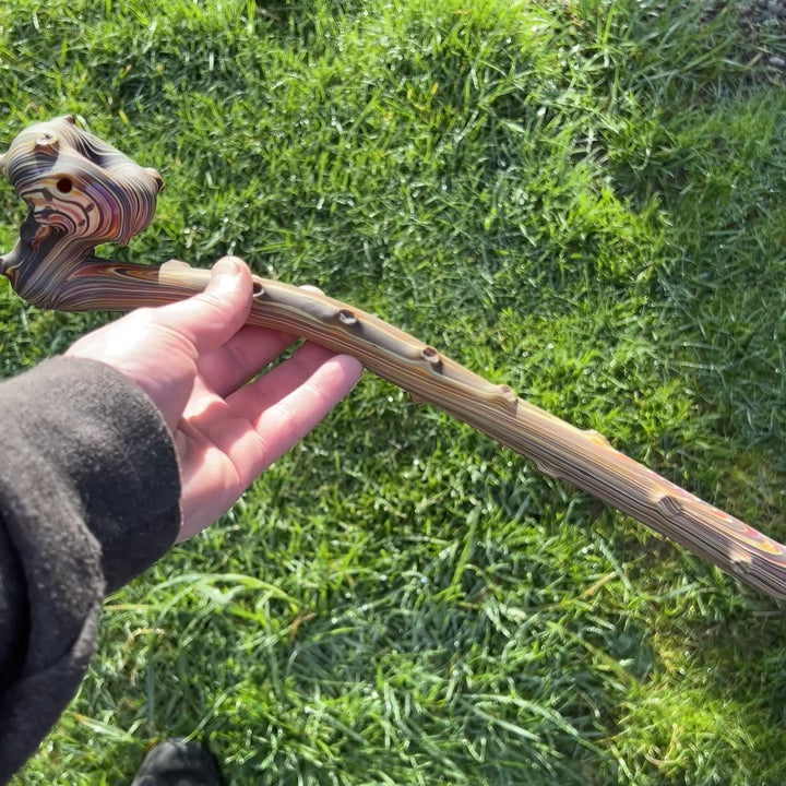 14" Woody Wood Stryder Pipe Glass Pipe Wazoo Glass