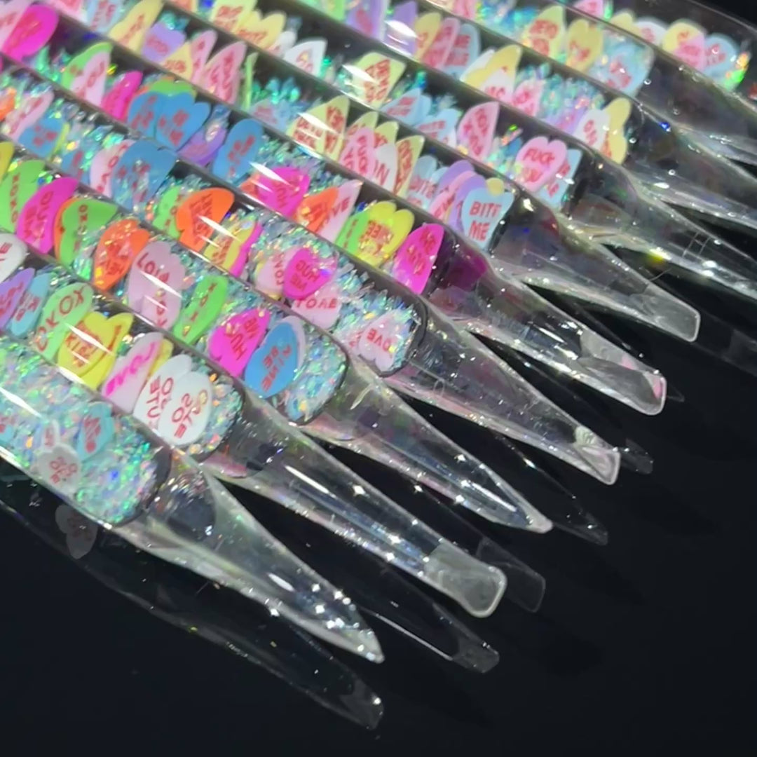 Opal Candy Heart Chisel Tip Dabbers Accessory Beezy Glass