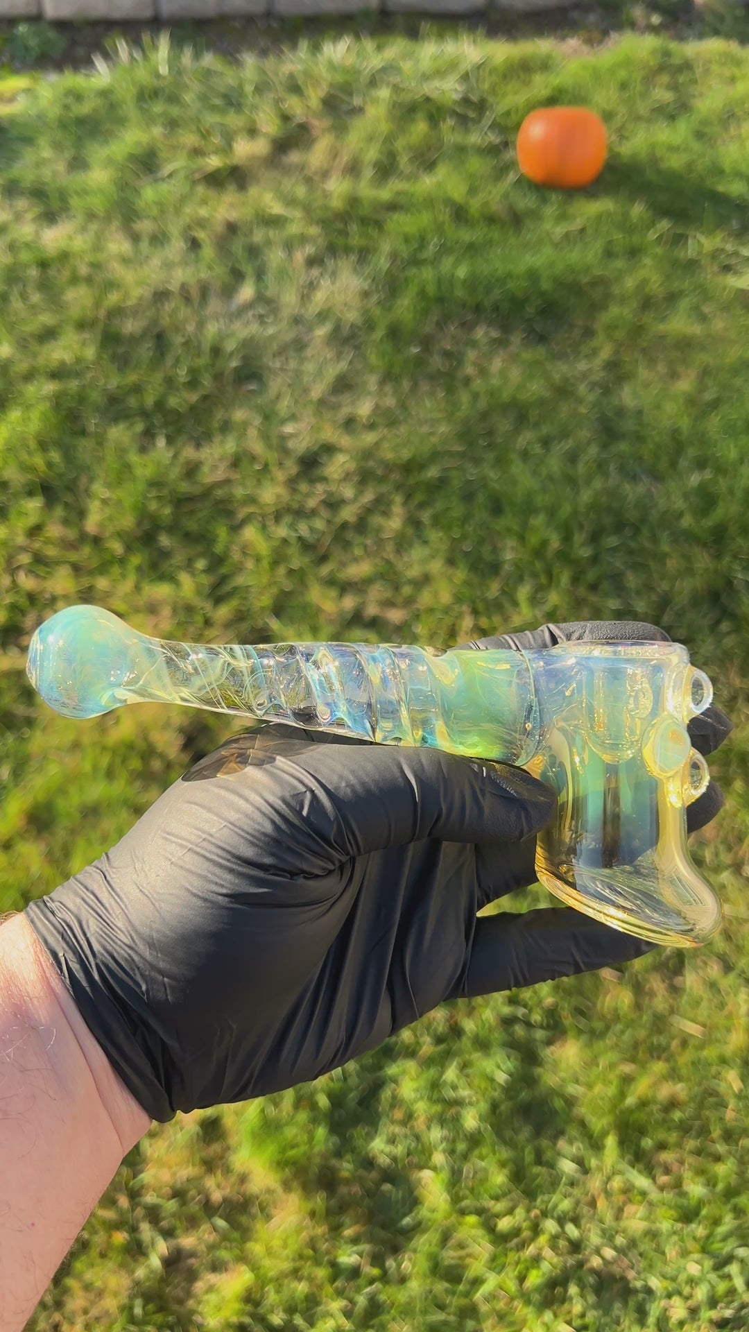 Gold Fumed Hash Hammer Glass Pipe Crondo Glassics