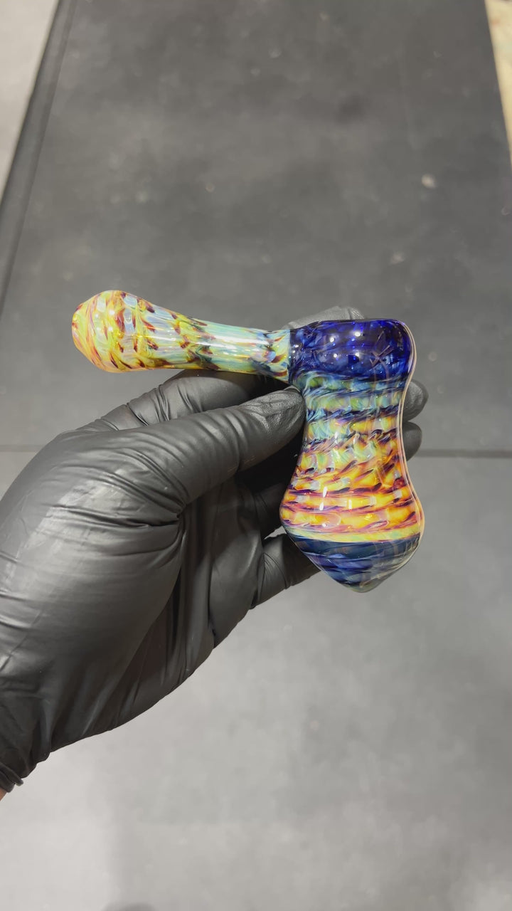 Multi-Color Hammer Bubbler Glass Pipe Jedi Glassworks