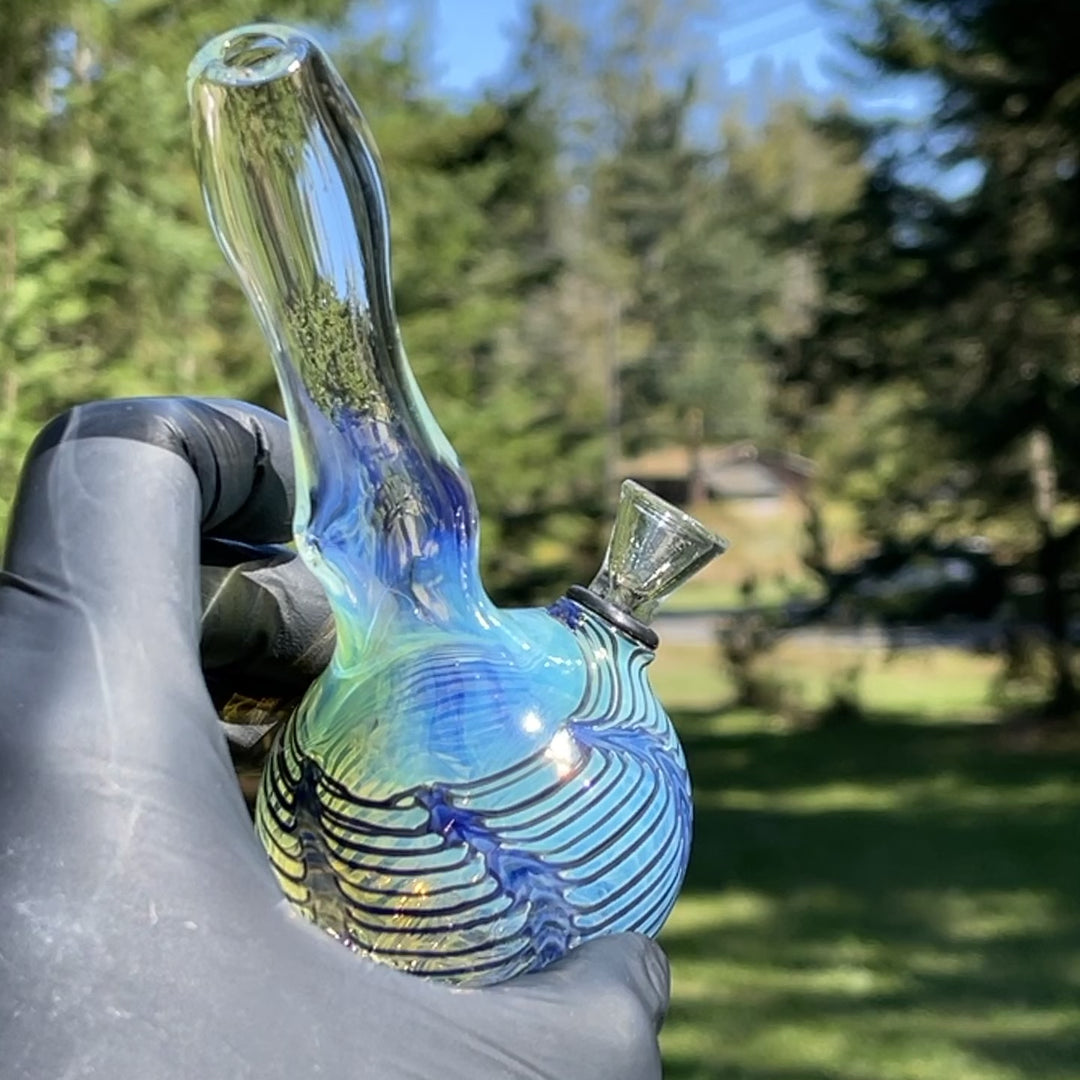 5" Silver Fumed Mini Bong Glass Pipe Mary Jane's Glass