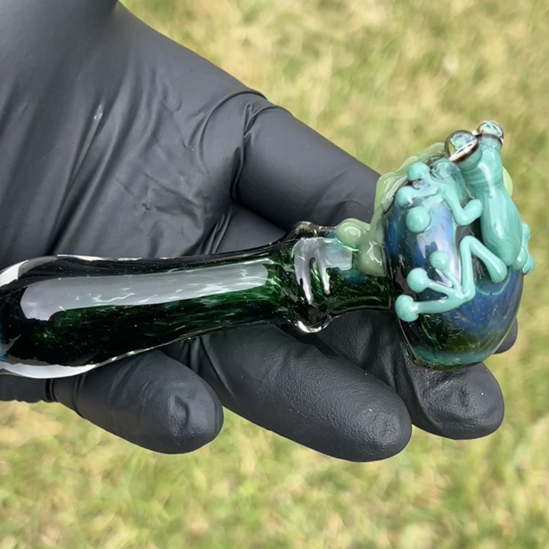 Exp Jade Frog Drip Pipe Glass Pipe Beezy Glass