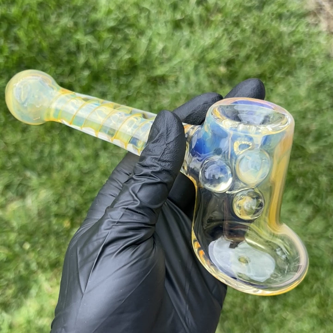 Silver Fumed Hash Hammer Glass Pipe Crondo Glassics