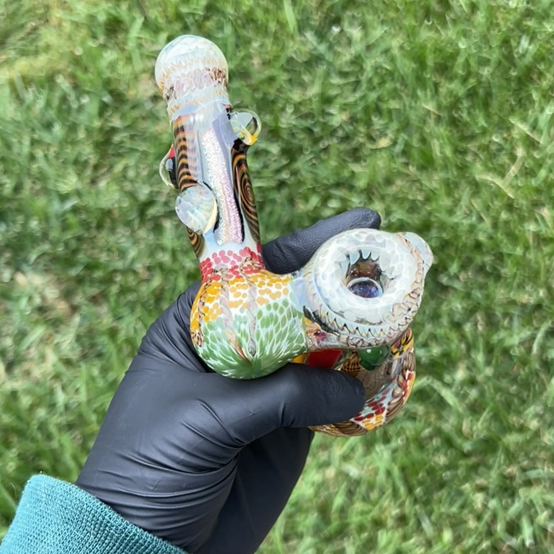 Glass Berry Cupcake Sidecar Bubbler