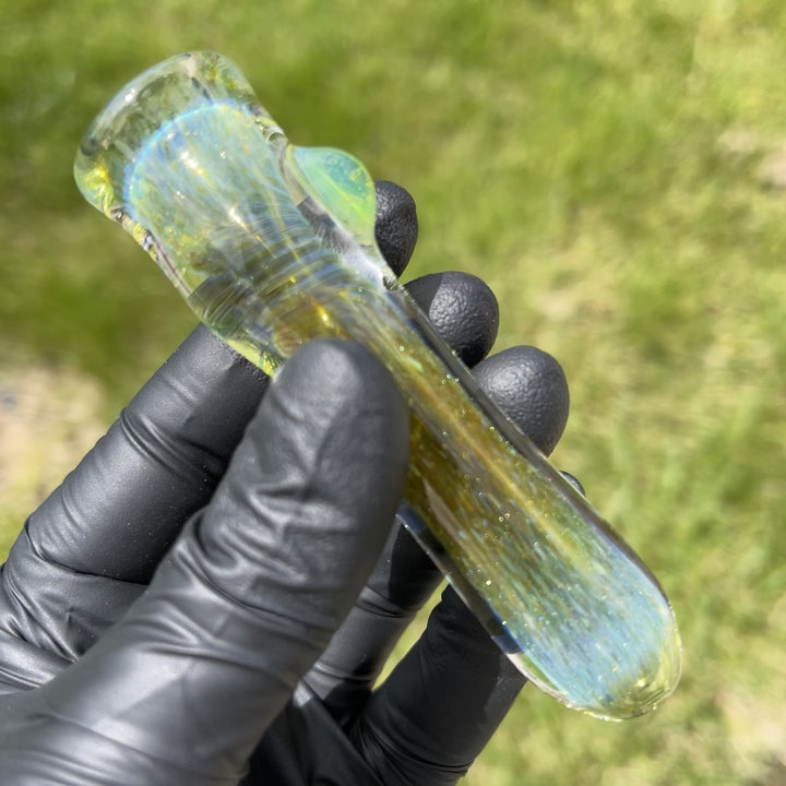 Mystery Aventurine Chillum Glass Pipe Chuck Glass