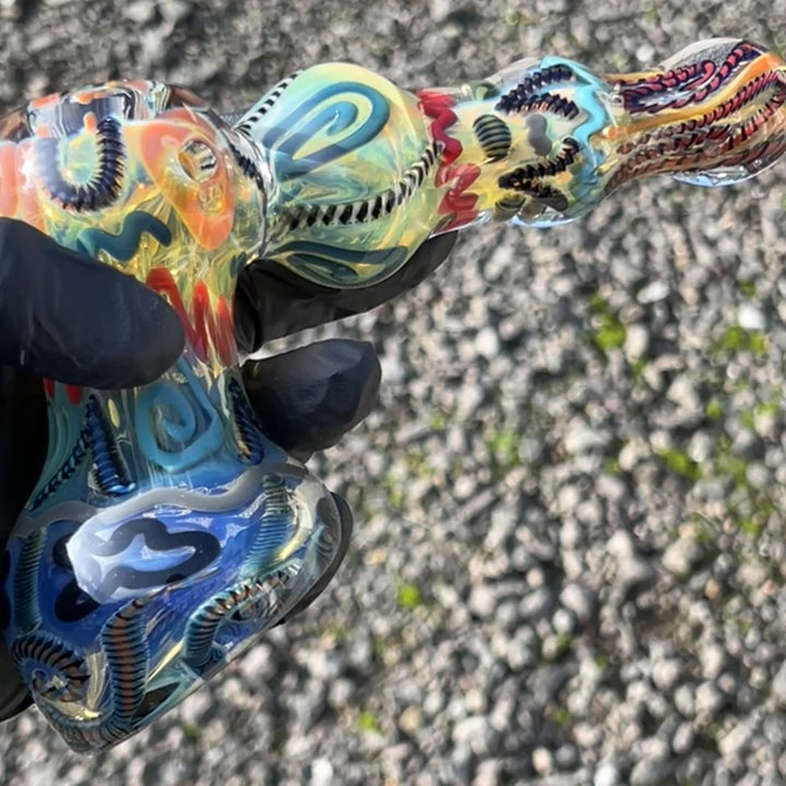 Inside Out Hammer Bubbler Glass Pipe Tiny Mike