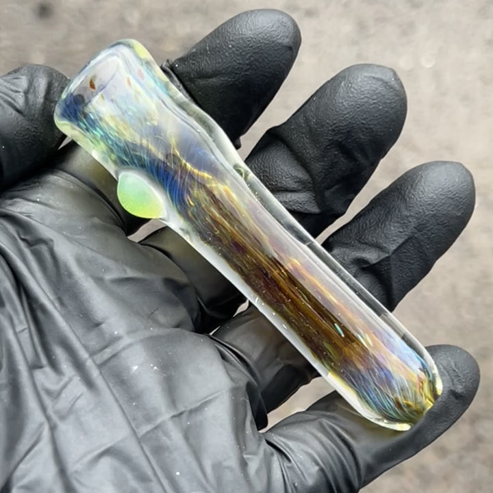 Mystery Aventurine Chillum Glass Pipe Chuck Glass