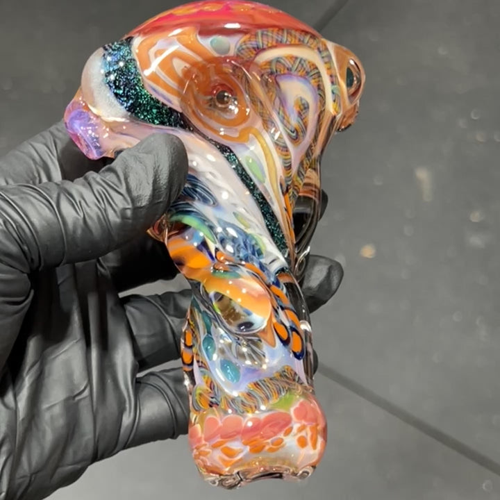 Molten Thick and Twisted Pipe Glass Pipe Molten Imagination