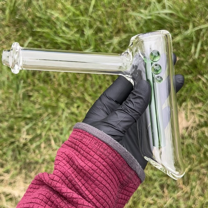 Clear Hammer Bubbler Glass Pipe Mary Jane's Glass