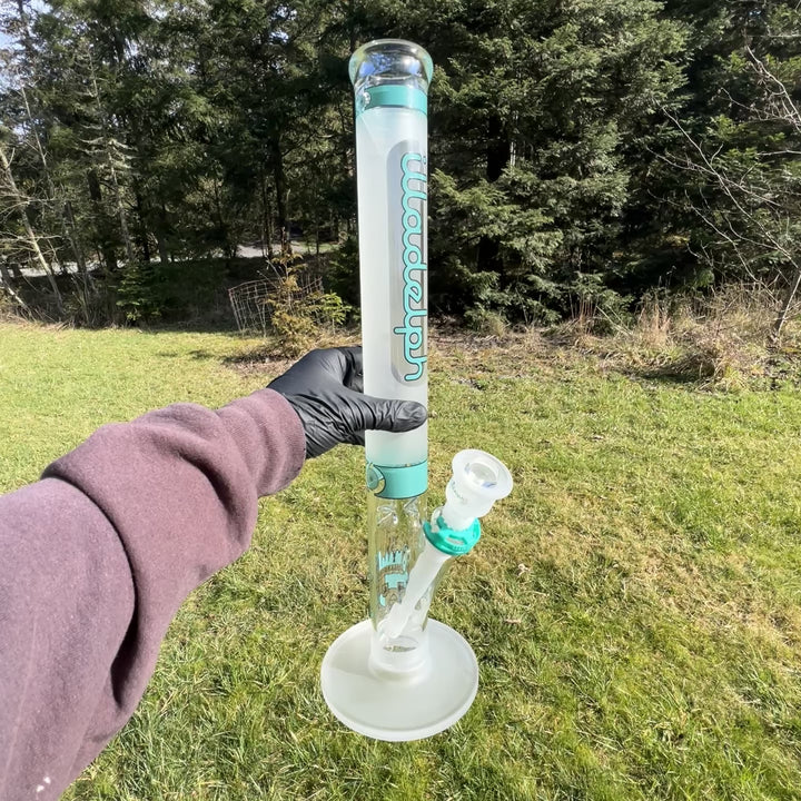 Illadelph Frosted Teal Straight Bong Glass Pipe Illadelph Glass