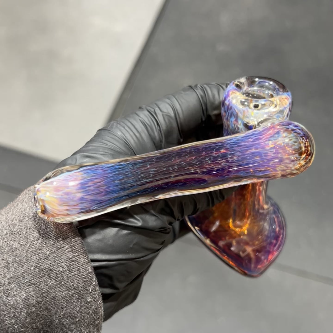 Thick Purple Sidecar Bubbler Glass Pipe Chuck Glass