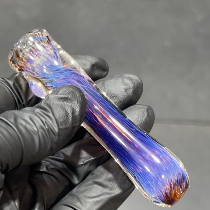 Thick Purple Chillum Glass Pipe Chuck Glass