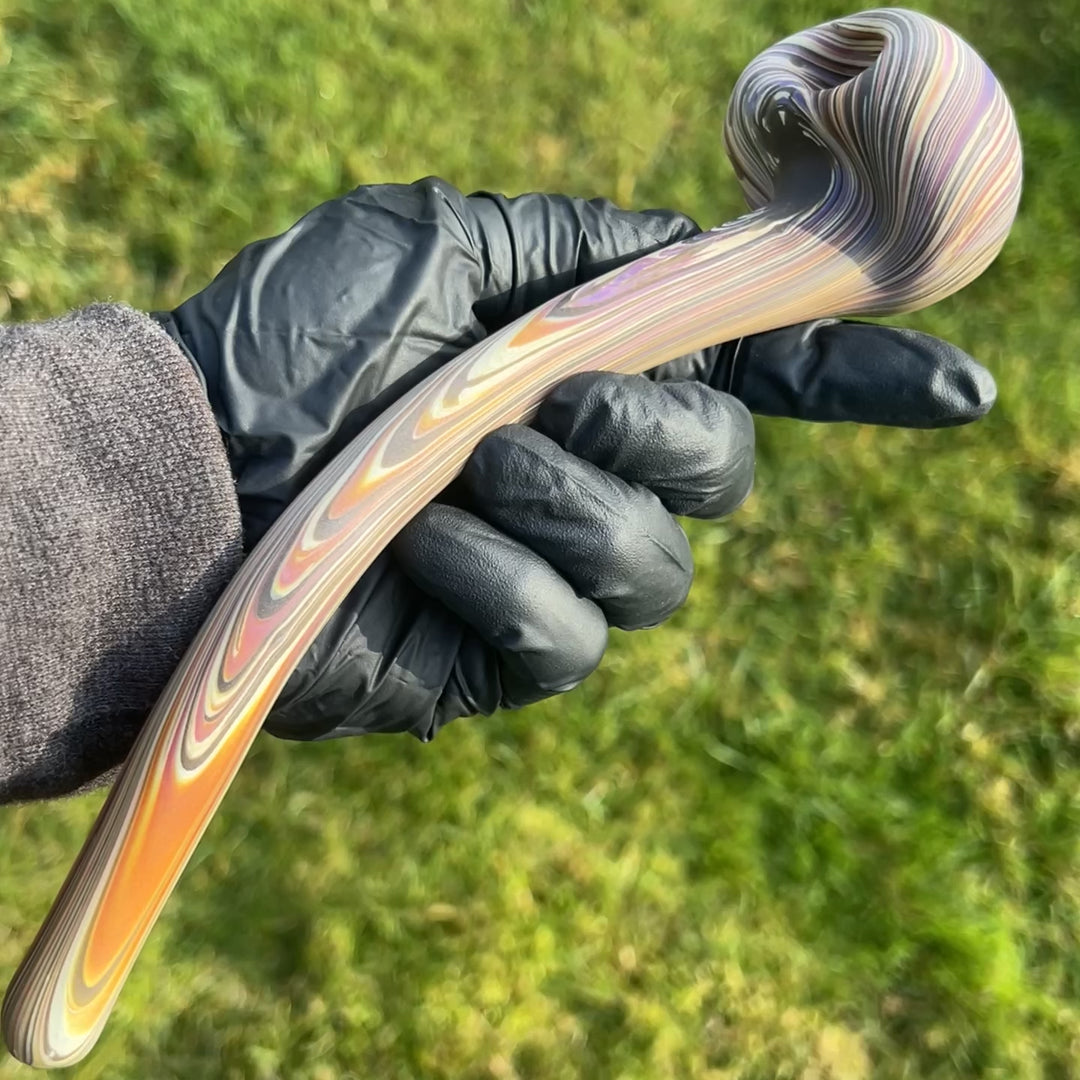 10" Woodgrain Gandalf Pipe Glass Pipe Wazoo Glass