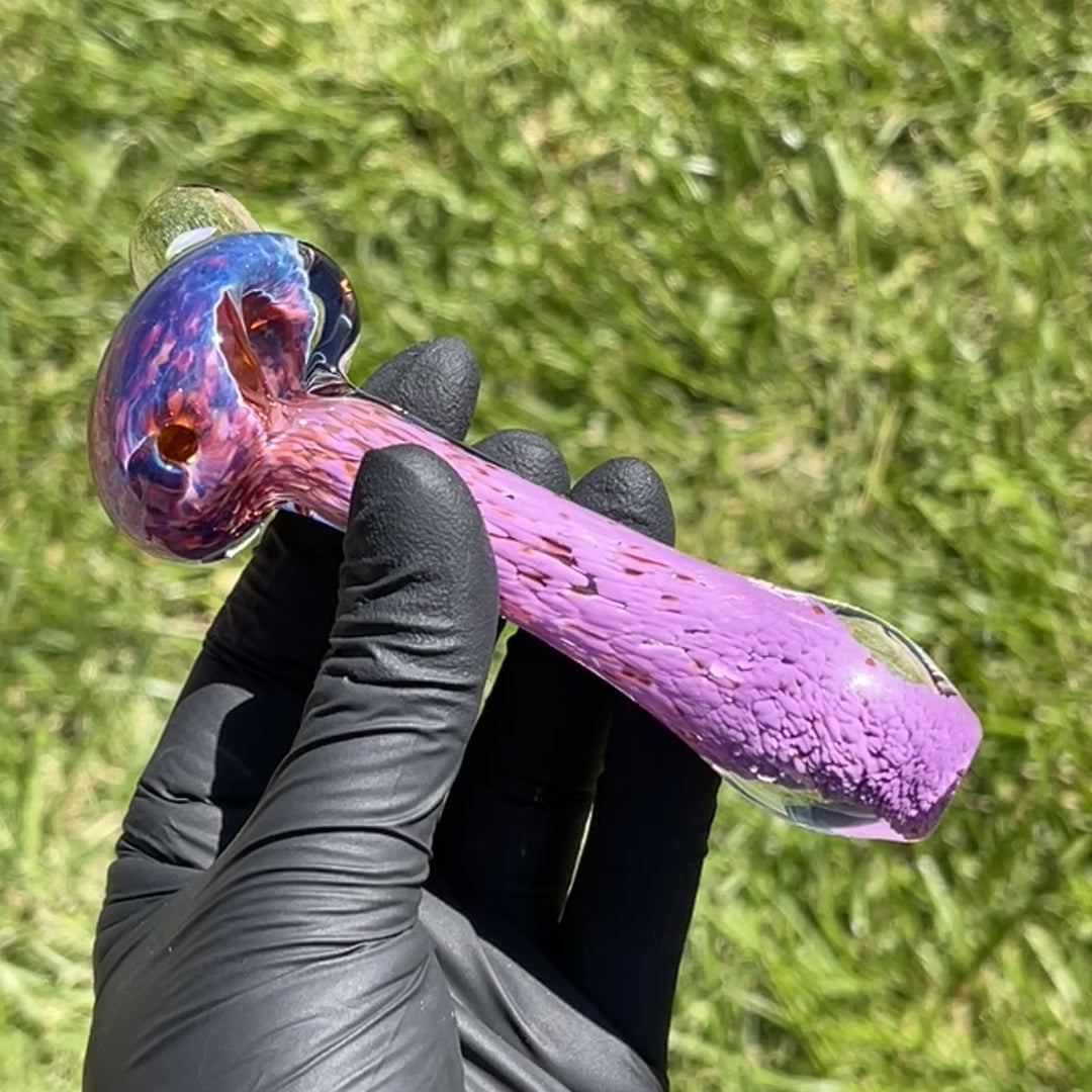 Purple Magic Opal Marble Pipe Glass Pipe Beezy Glass