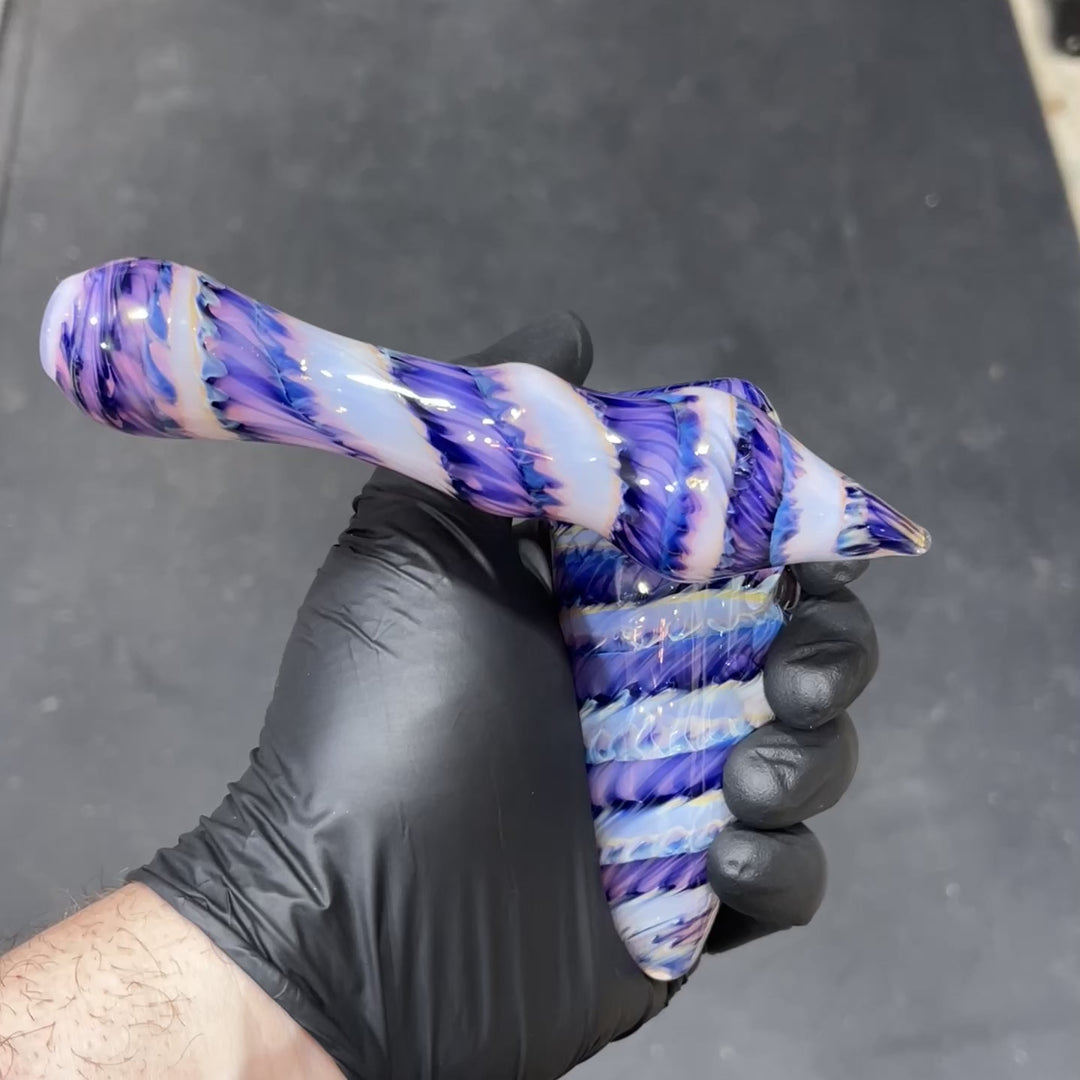 Cheshire Purple Sidecar Bubbler Glass Pipe Jedi Glassworks