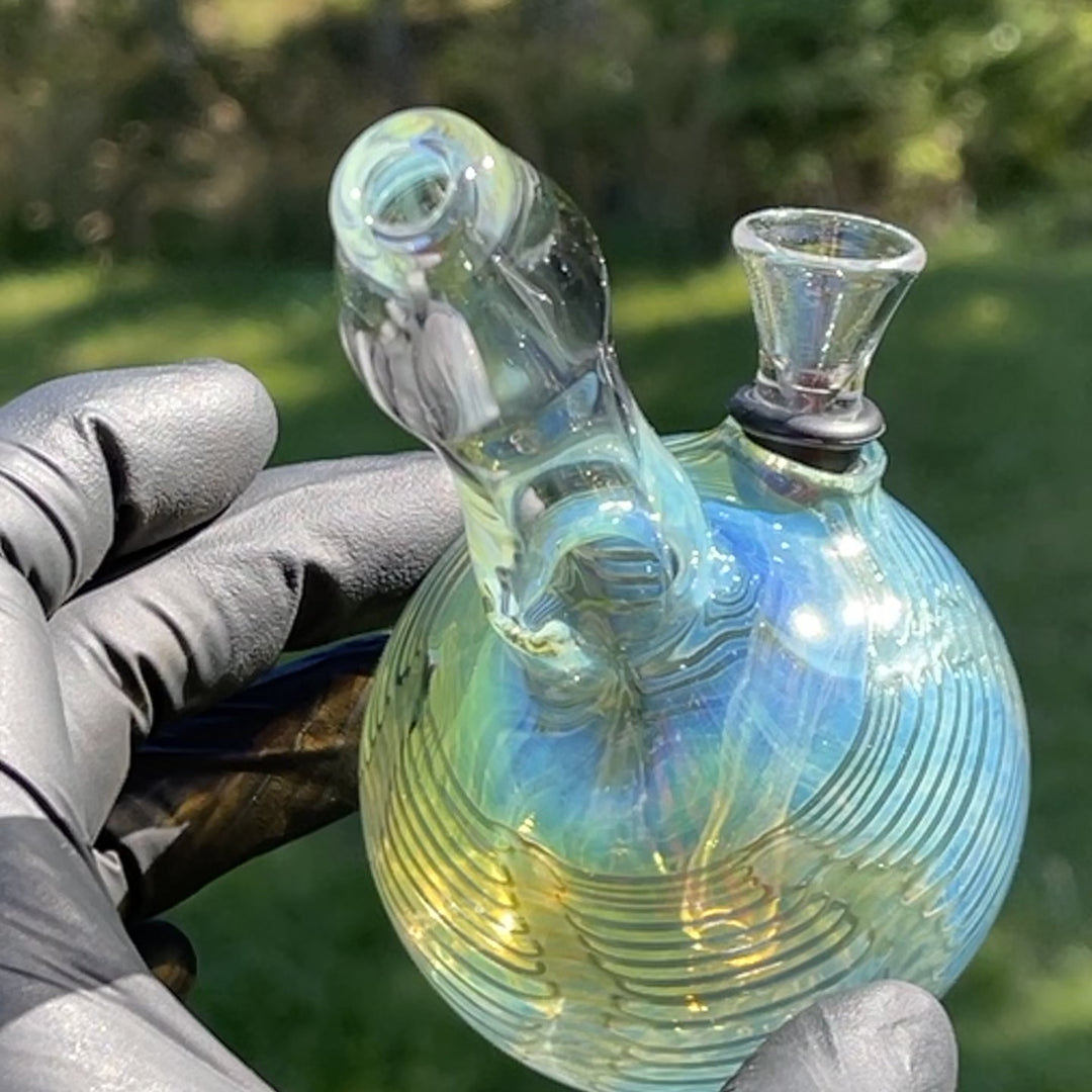 5" Silver Fumed Mini Bong Glass Pipe Mary Jane's Glass