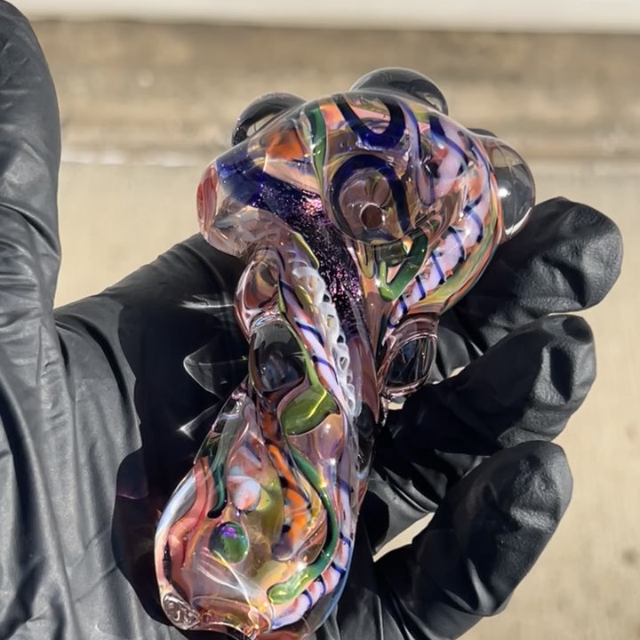 Molten Twisted Chaos Spoon Glass Pipe Molten Imagination