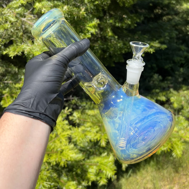 50 X 5 Fumed Beaker Bong 10" + Pull Slide Combo