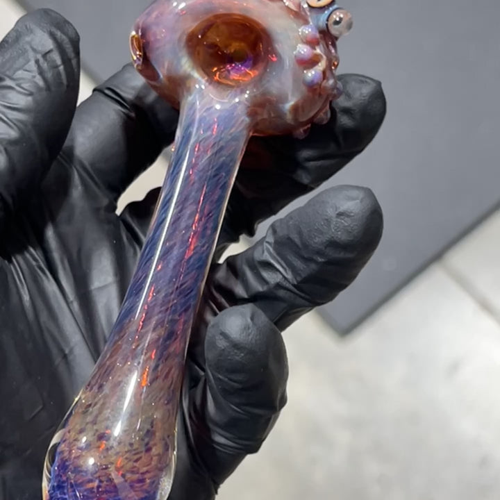 Purple Magic Frog Spoon Glass Pipe Beezy Glass