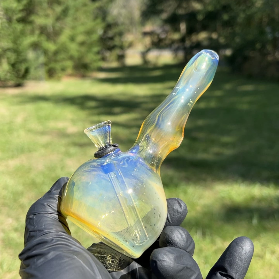 5" Silver Fumed Mini Bong Glass Pipe Mary Jane's Glass