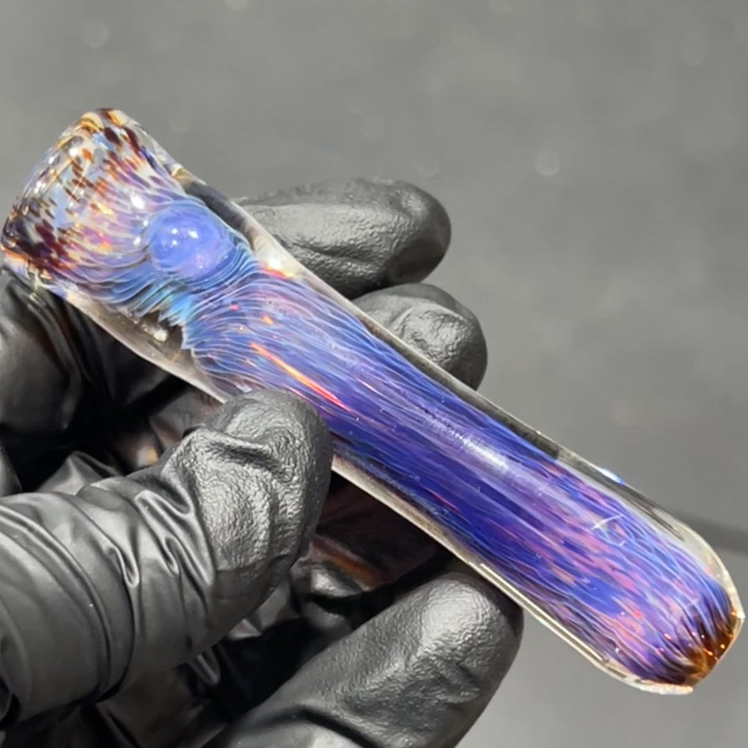 Thick Purple Chillum Glass Pipe Chuck Glass