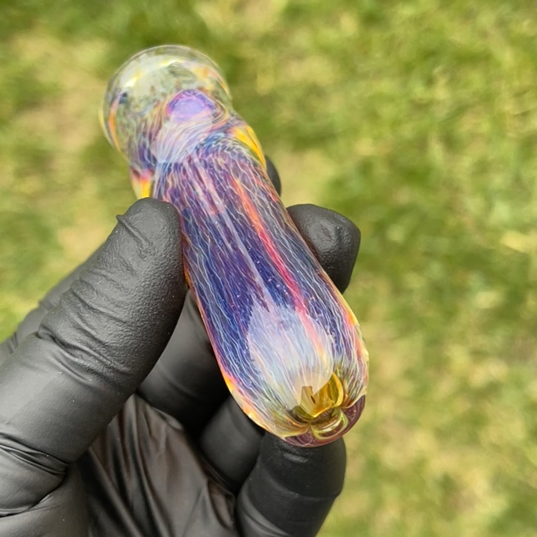 Thick Purple Chillum Glass Pipe Chuck Glass