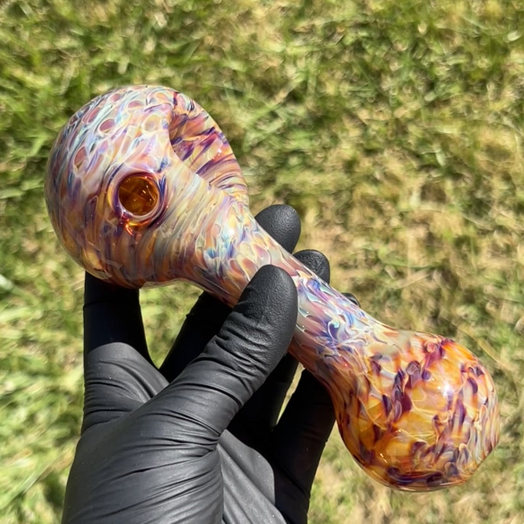 Multi-colored Jumbo Spoon Glass Pipe Jedi Glassworks