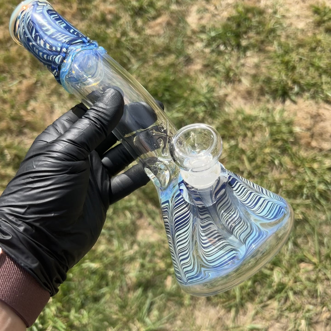 9.5" Fumed Bent Neck Beaker Bong