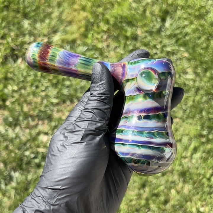 Purple Tie Dye Hammer Bubbler Glass Pipe Jedi Glassworks