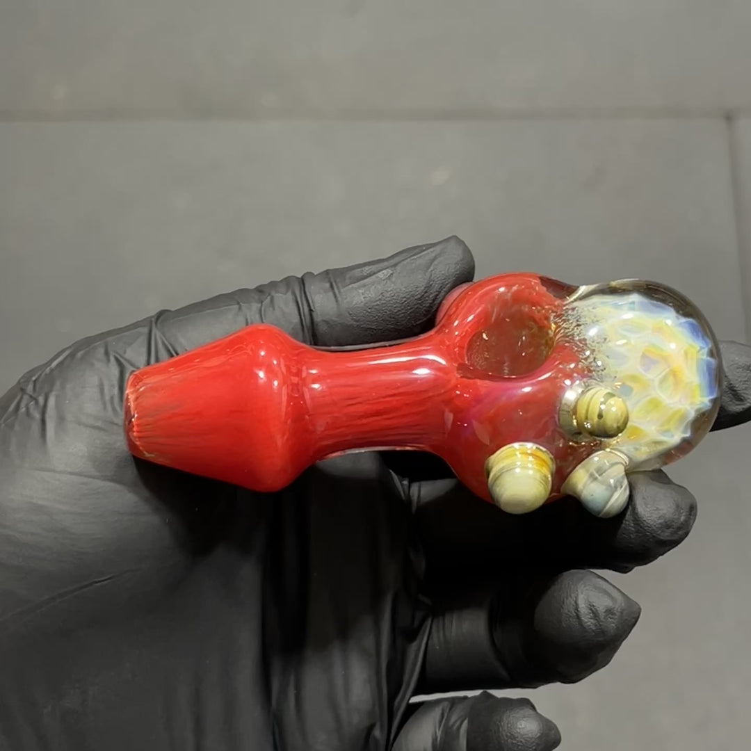 Frit Honeycomb Spoon Glass Pipe Catfish Glass