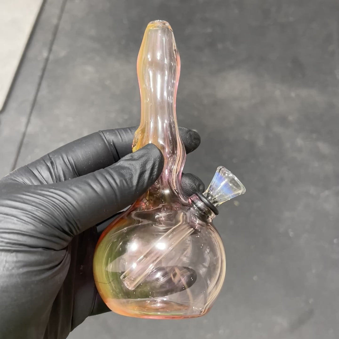 5" Gold Fumed Mini Bong Glass Pipe Mary Jane's Glass