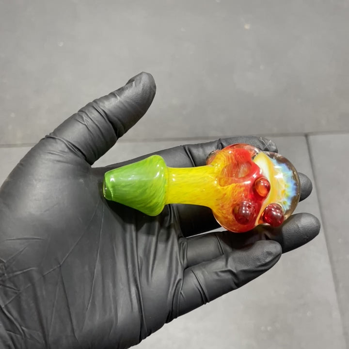 Frit Honeycomb Spoon Glass Pipe Catfish Glass